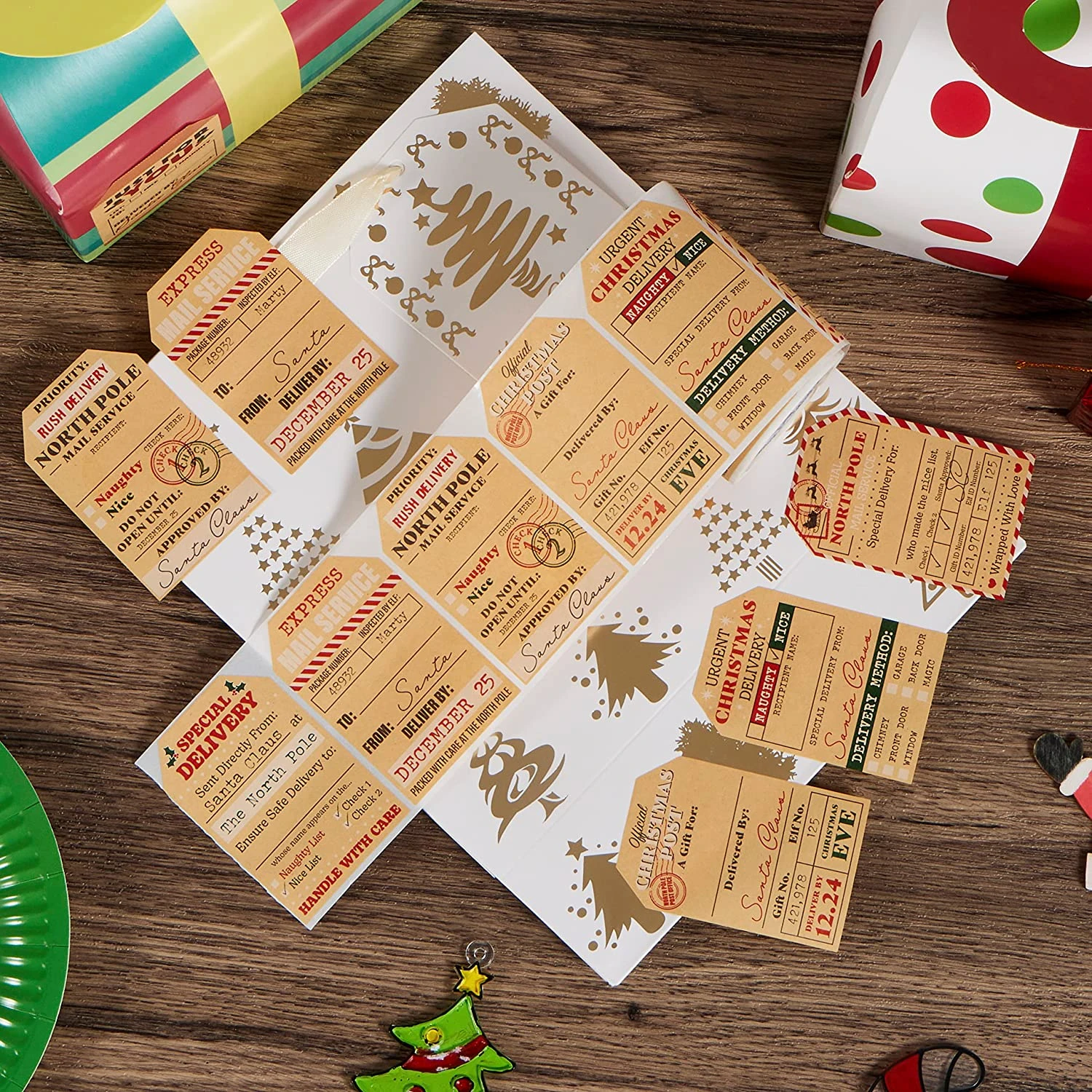 Christmas Gift Tag Kraft Paper North Pole Style 11 Christmas Gift Tag Kraft Paper North Pole Style - Image 9