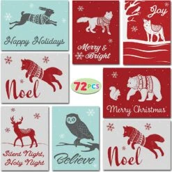 72 Christmas Animal Greeting Cards With Envelopes 13 72 Christmas Animal Greeting Cards With Envelopes -Xmas Supplies Shop 91XKPDaqCZL. AC SL1500