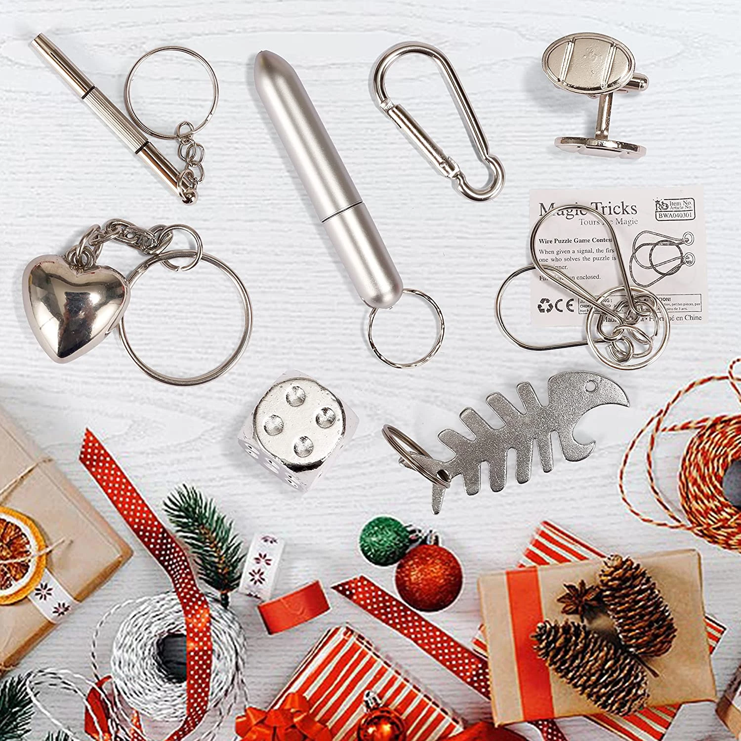 Christmas Party Table Favors (Red Green Plaid), 8 Pack 6 Christmas Party Table Favors (Red Green Plaid), 8 Pack - Image 4