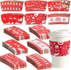 36Pcs Christmas Coffee Tea Cup Sleeves