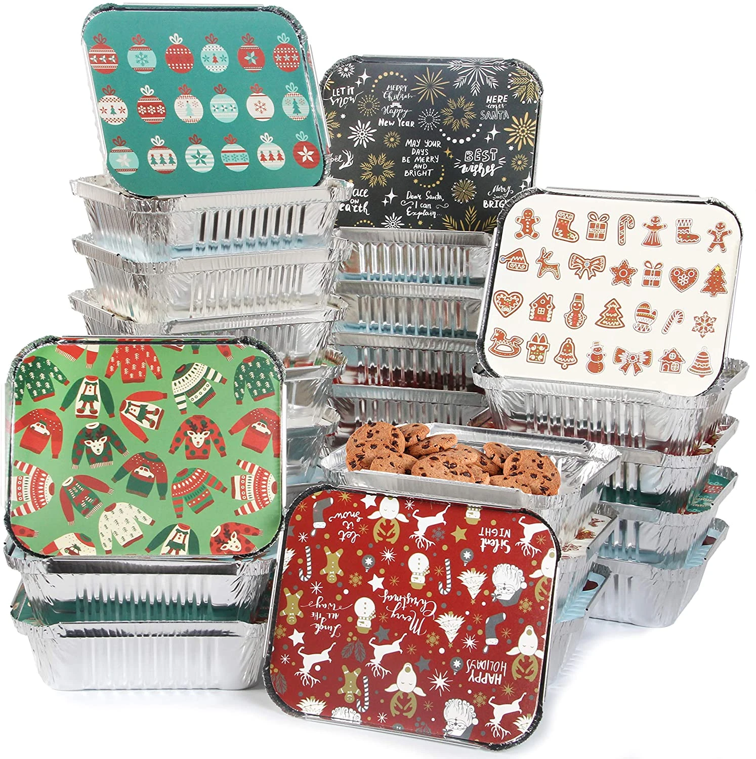 Christmas Foil Containers, 40pcs 4 Christmas Foil Containers, 40pcs - Image 2