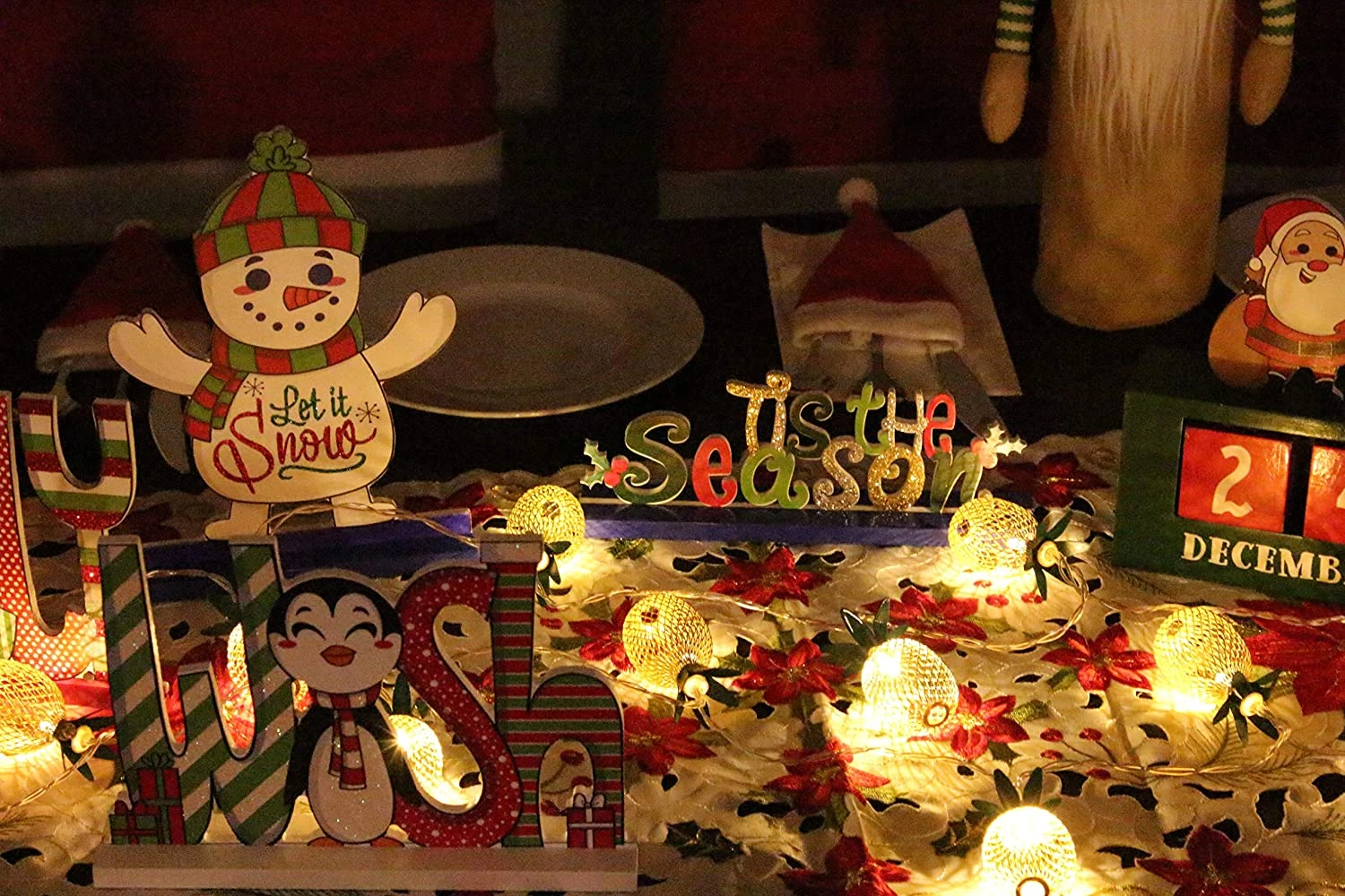 Wooden Christmas Tabletop Centerpiece Decor 9 Wooden Christmas Tabletop Centerpiece Decor - Image 7