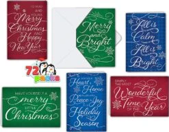 72 Christmas Elegant Lettering Greeting Cards -Xmas Supplies Shop 91m7OiZKLeL. AC SL1500
