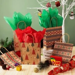 Christmas Kraft Bags In 8 Designs, 48 Pcs 17 Christmas Kraft Bags In 8 Designs, 48 Pcs -Xmas Supplies Shop 91nU0l8Z ZL. AC SL1500