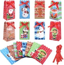 Christmas Treat Bags With Large Sticking Tag, 24pcs