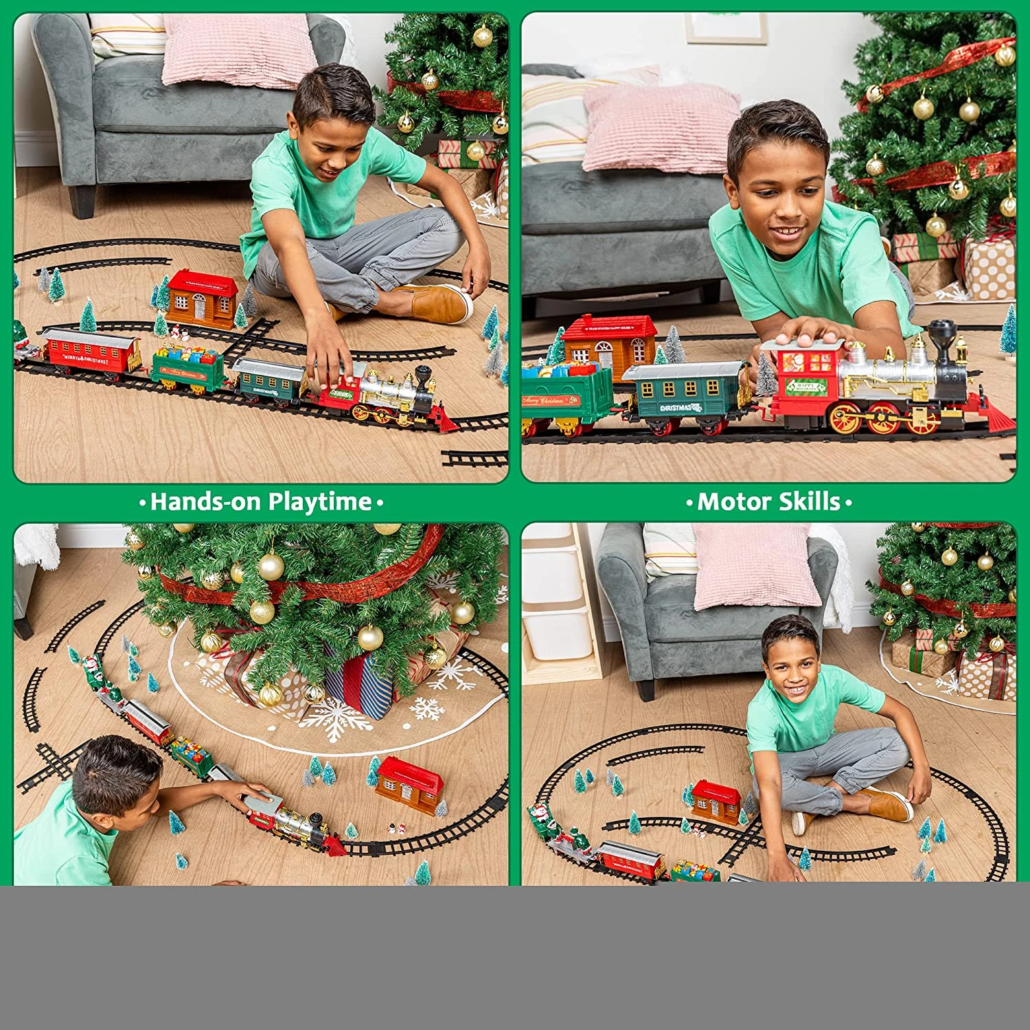 Christmas Electric Train Set With Real Smoke(Medium) 6 Christmas Electric Train Set With Real Smoke(Medium) - Image 4
