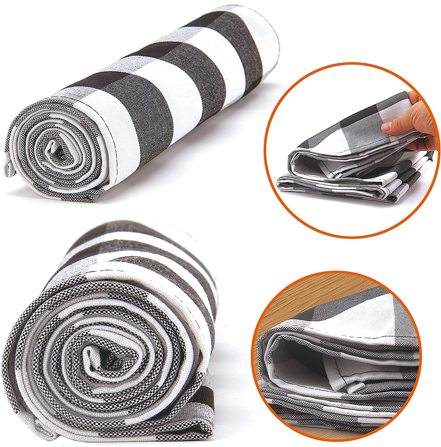 Christmas Table Runner Buffalo Check Classic 14x72in??black & White) 4 Christmas Table Runner Buffalo Check Classic 14x72in??black & White) - Image 2