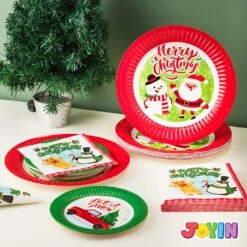 96Pcs Christmas Paper Plates And Napkins Set 17 96Pcs Christmas Paper Plates And Napkins Set -Xmas Supplies Shop 91w8P7CoFzL. AC SL1500