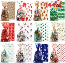 Christmas Cellophane Goody Bags Assortment