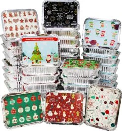 Christmas Foil Containers, 40pcs