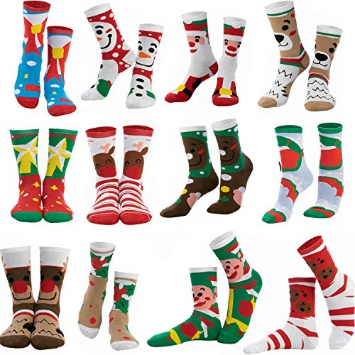 Soft Cotton Christmas Socks Set, 12 Pack 3 Soft Cotton Christmas Socks Set, 12 Pack