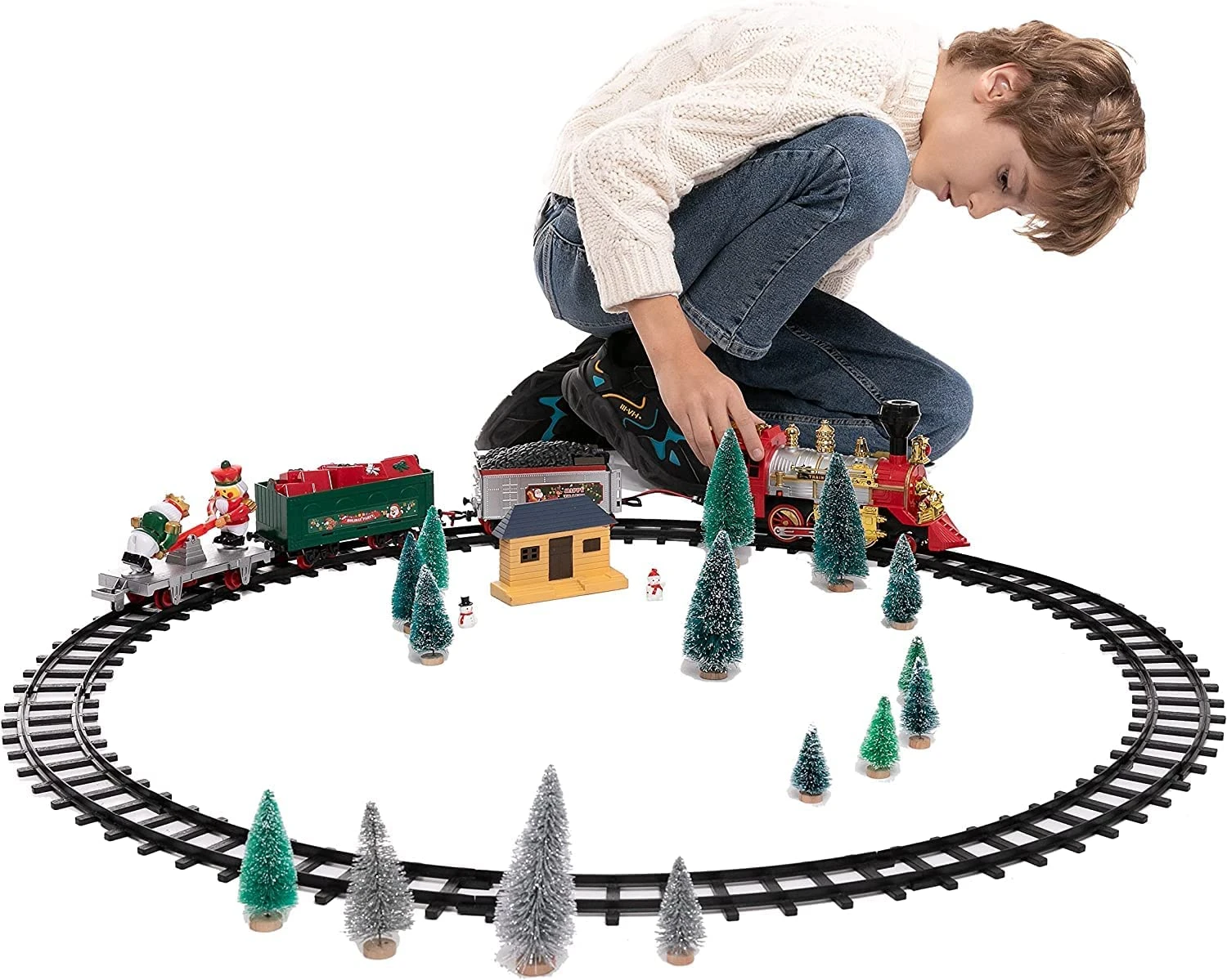 Christmas Electric Train Set With Elf Handcar 10 Christmas Electric Train Set With Elf Handcar - Image 8