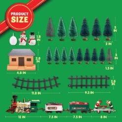 Christmas Electric Train Set With Elf Handcar 13 Christmas Electric Train Set With Elf Handcar -Xmas Supplies Shop ChristmasElectricTrainSetwithElfHandcar 5