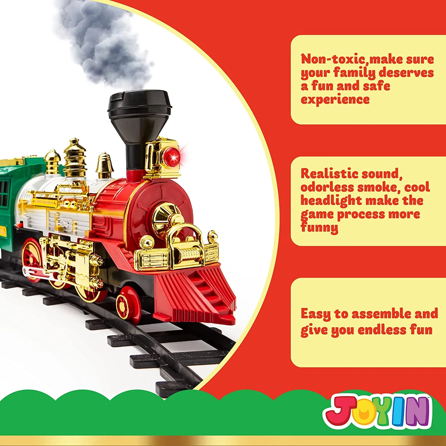 Christmas Electric Train Set With Elf Handcar 9 Christmas Electric Train Set With Elf Handcar - Image 7