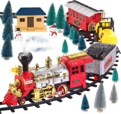Christmas Electric Train Set With Lights & Sounds(Large)