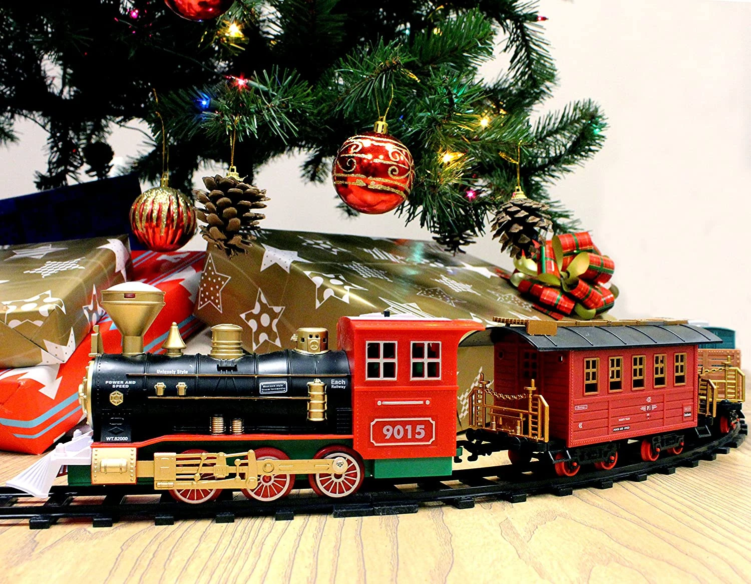 Christmas Electric Train Set With Miniatures 4 Christmas Electric Train Set With Miniatures - Image 2
