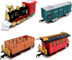 Christmas Electric Train Set With Miniatures 9 Christmas Electric Train Set With Miniatures -Xmas Supplies Shop ChristmasElectricTrainSetwithMiniatures 3