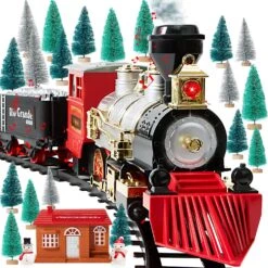 Christmas Electric Train Set With Miniatures(Medium)