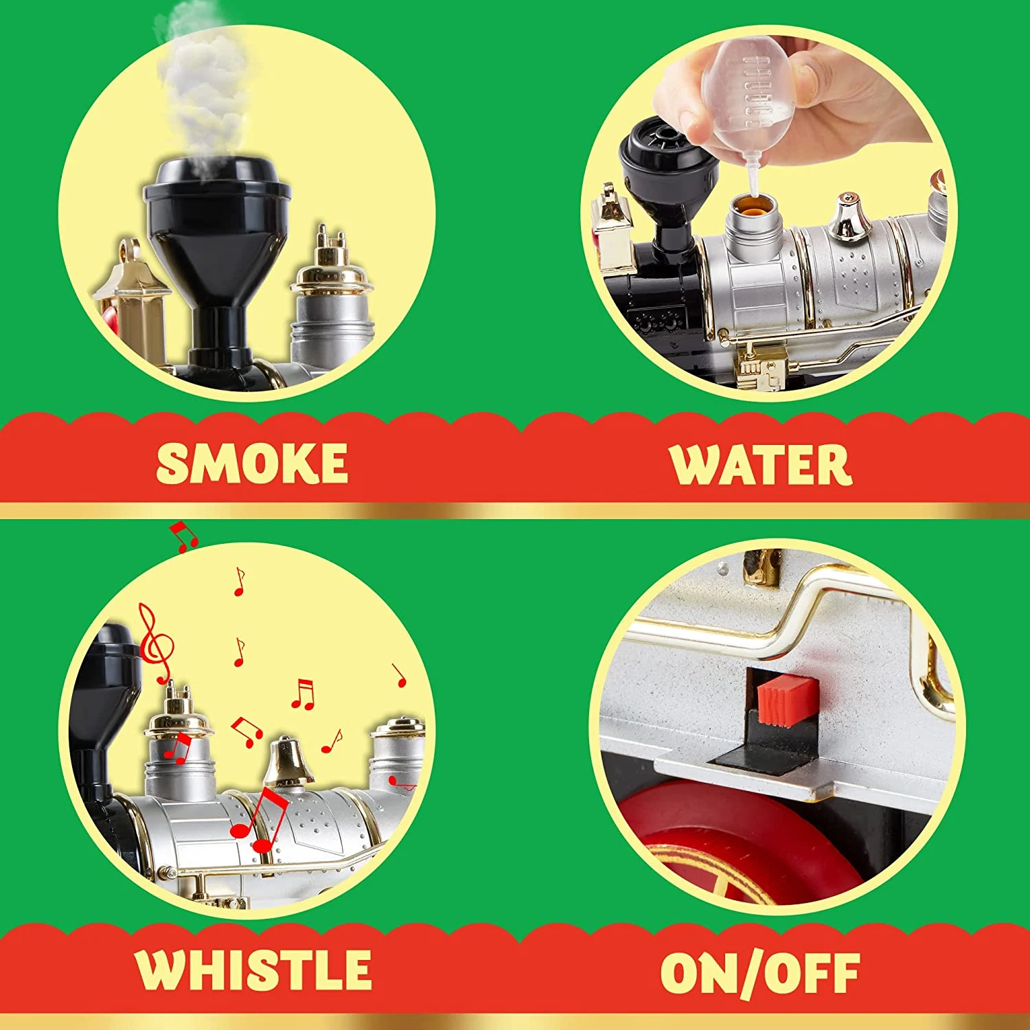 Christmas Electric Train Set With Miniatures(Medium) 4 Christmas Electric Train Set With Miniatures(Medium) - Image 2