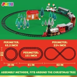 Christmas Electric Train Set With Miniatures(Medium) 12 Christmas Electric Train Set With Miniatures(Medium) -Xmas Supplies Shop ChristmasElectricTrainSetwithMiniatures Medium 4