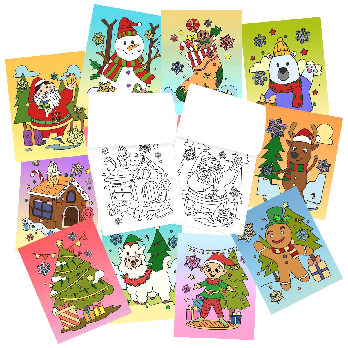 Christmas Mini Coloring Booklets, 48 Pack 3 Christmas Mini Coloring Booklets, 48 Pack