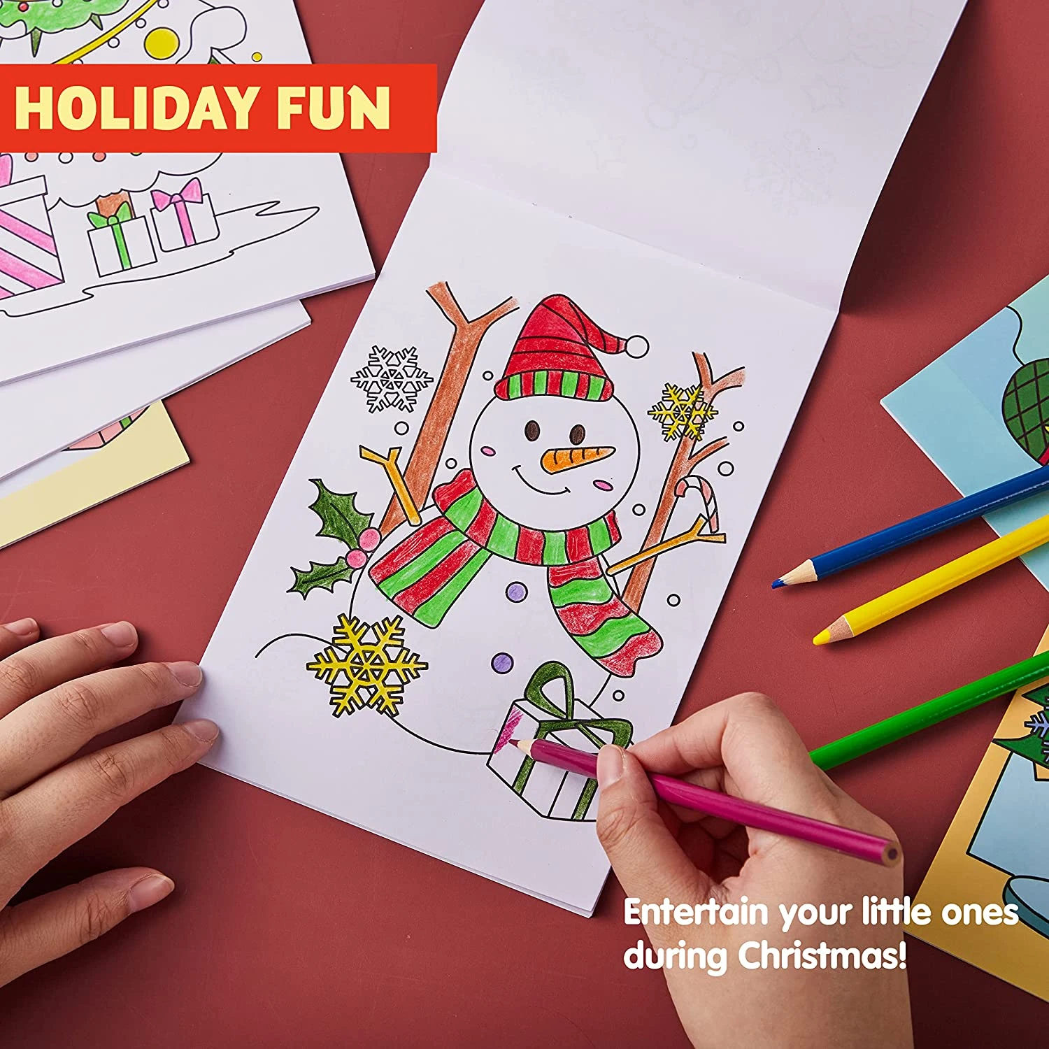 Christmas Mini Coloring Booklets, 48 Pack 6 Christmas Mini Coloring Booklets, 48 Pack - Image 4