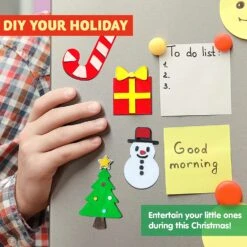 Christmas Wood Magnets Painting Kit, 14 Pcs -Xmas Supplies Shop ChristmasWoodMagnetsPaintingKit 14Pcs 4