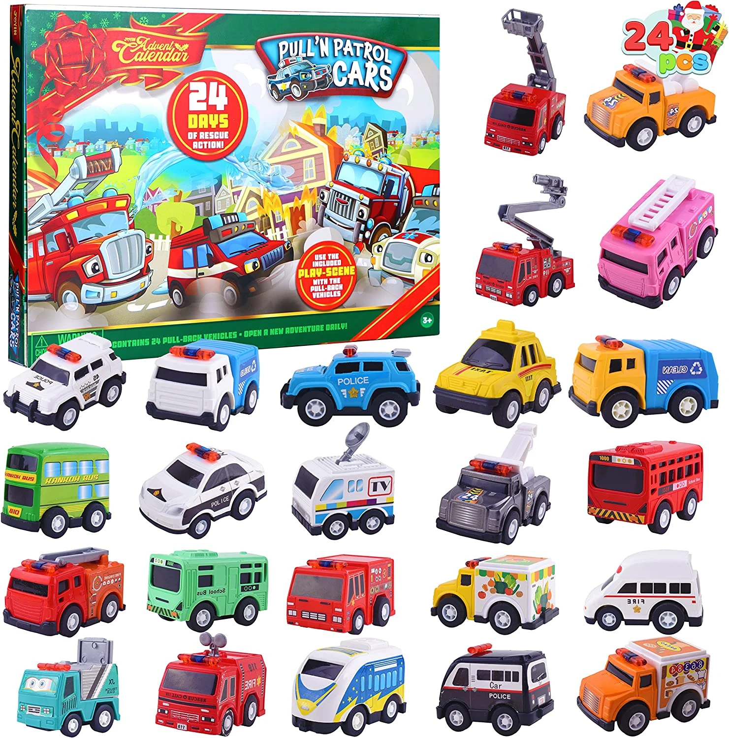 Christmas Pull Back City Car Advent Calendar, 24 Pcs 8 Christmas Pull Back City Car Advent Calendar, 24 Pcs - Image 6