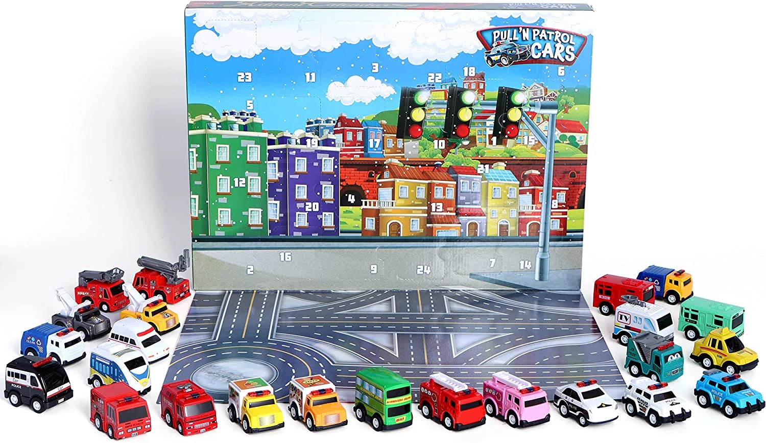 Christmas Pull Back City Car Advent Calendar, 24 Pcs 9 Christmas Pull Back City Car Advent Calendar, 24 Pcs - Image 7