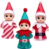 Colorful Costume Vinyl Face Plush Dolls For Christmas, 3 Pcs -Xmas Supplies Shop ColorfulCostumeVinylFacePlushDollsforChristmas 3Pcs 1
