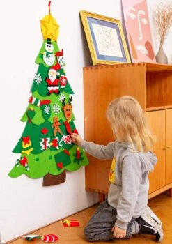 DIY Felt Wall Christmas Tree With 26 Piece Hanging Ornaments 15 DIY Felt Wall Christmas Tree With 26 Piece Hanging Ornaments -Xmas Supplies Shop DIYFeltWallChristmasTreewith26PieceHangingOrnaments 1