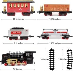 Electric Train Set For Around Christmas Tree With Lights(Large) 11 Electric Train Set For Around Christmas Tree With Lights(Large) -Xmas Supplies Shop ElectricTrainSetforAroundChristmasTreewithLights Large 3
