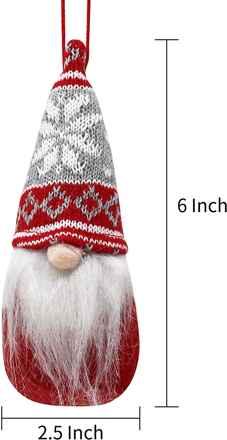 Gnome Christmas Tree Topper, 1 Pc + Gnome Ornaments Set Of 6 7 Gnome Christmas Tree Topper, 1 Pc + Gnome Ornaments Set Of 6 - Image 5