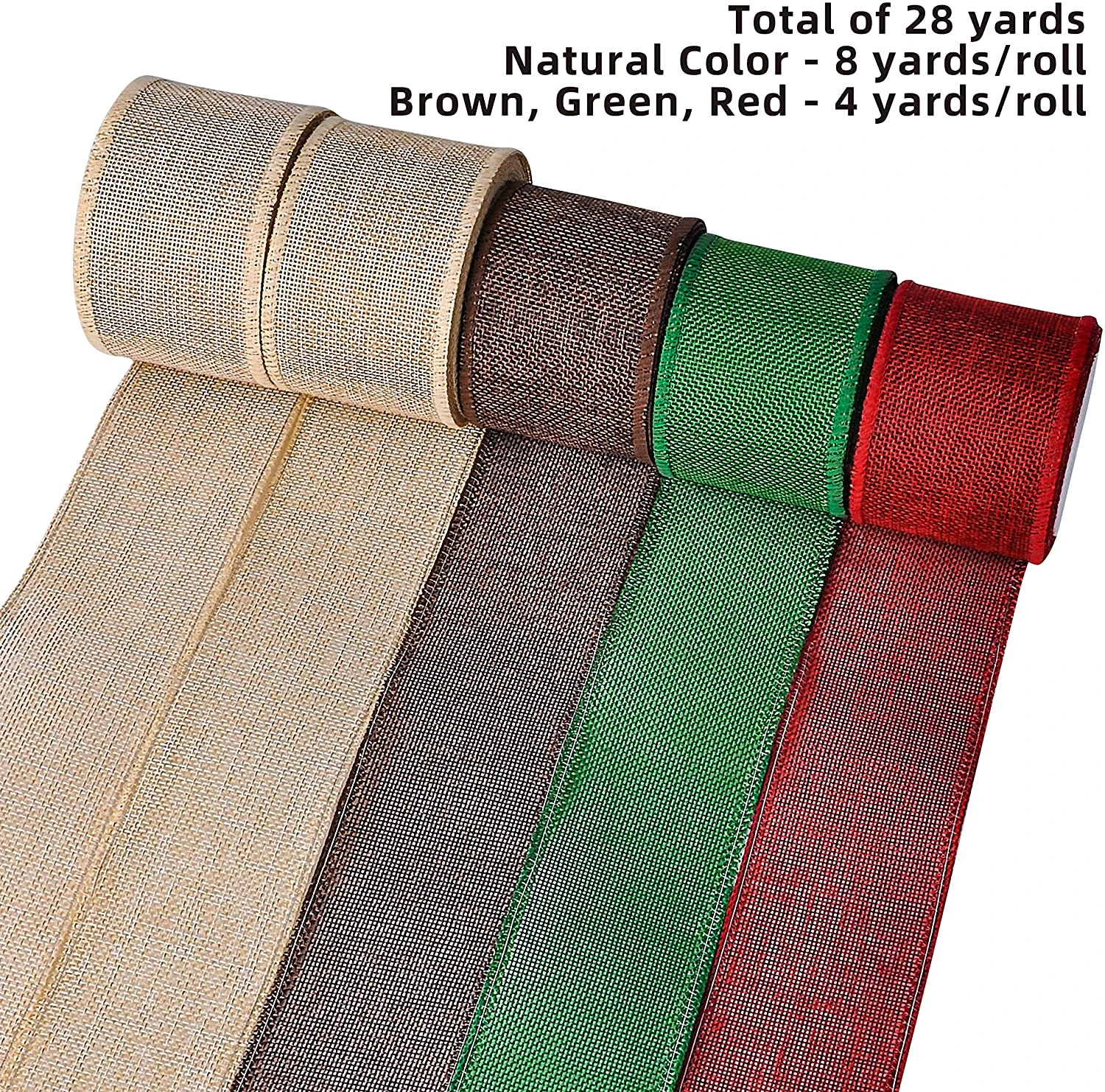 Christmas Gift Wrap Burlap Ribbon 4 Christmas Gift Wrap Burlap Ribbon - Image 2