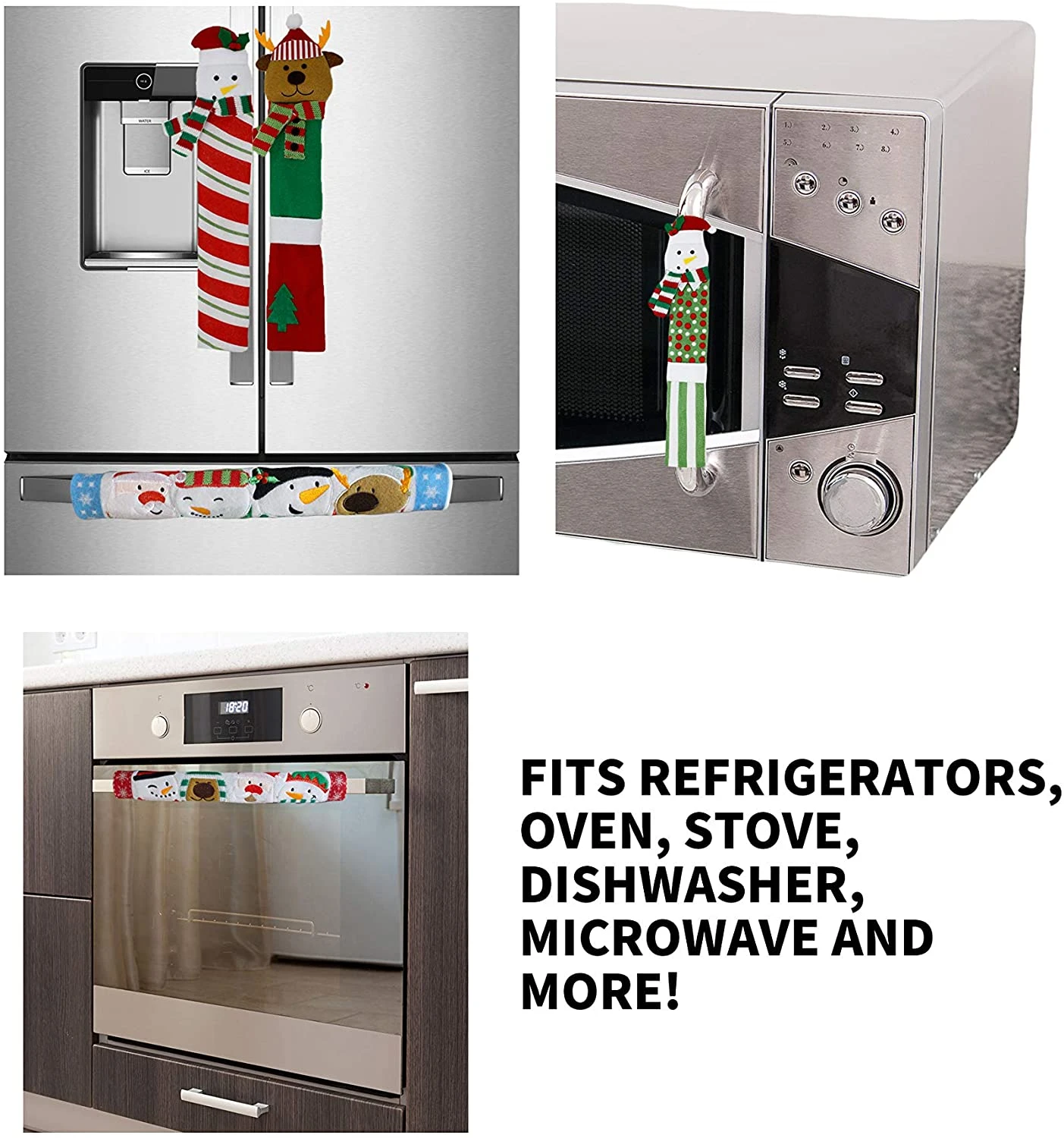 Christmas Kitchen Appliance Handle Covers For Kitchen 5 Christmas Kitchen Appliance Handle Covers For Kitchen - Image 3