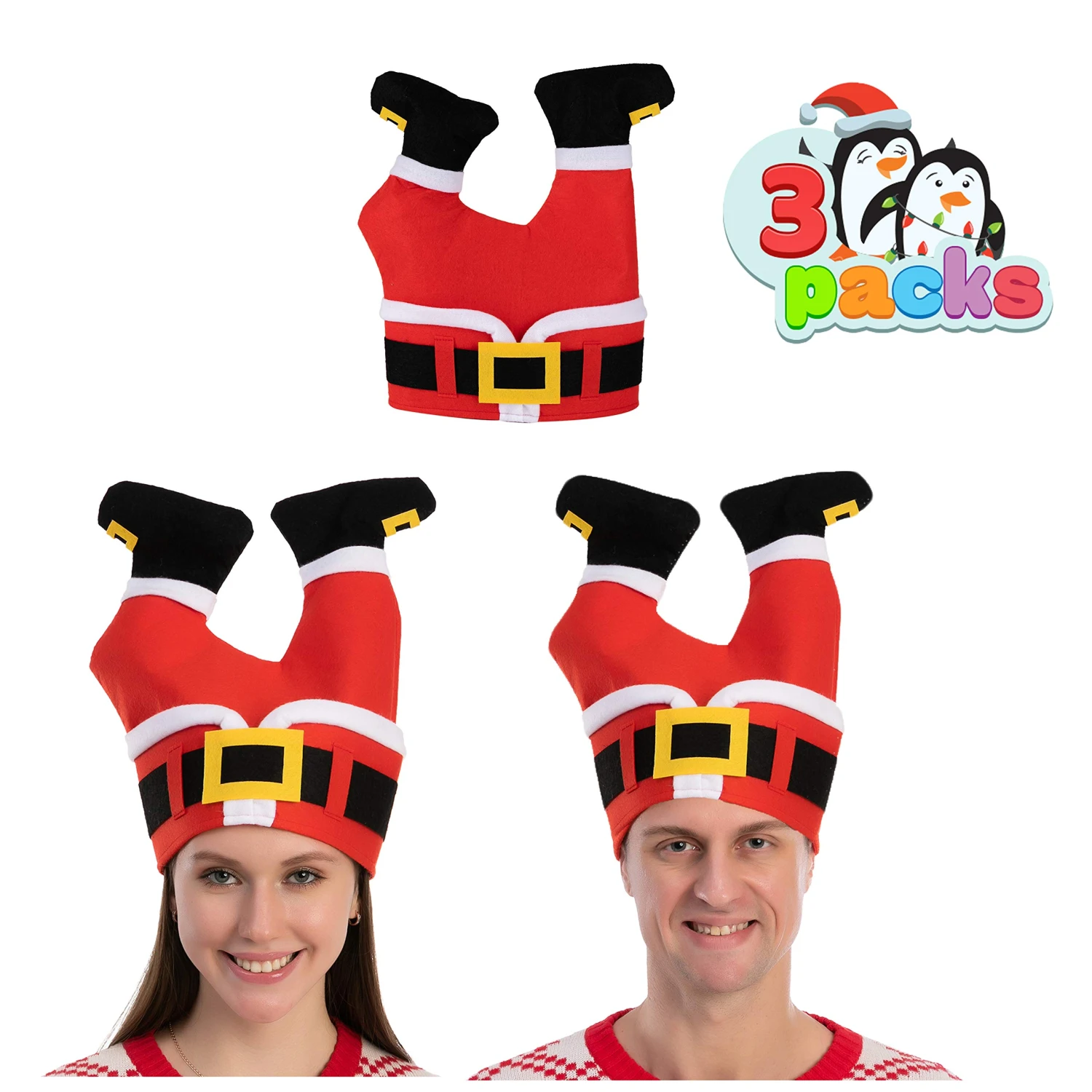 3 Piece Christmas Santa Pants Hats 4 3 Piece Christmas Santa Pants Hats - Image 2