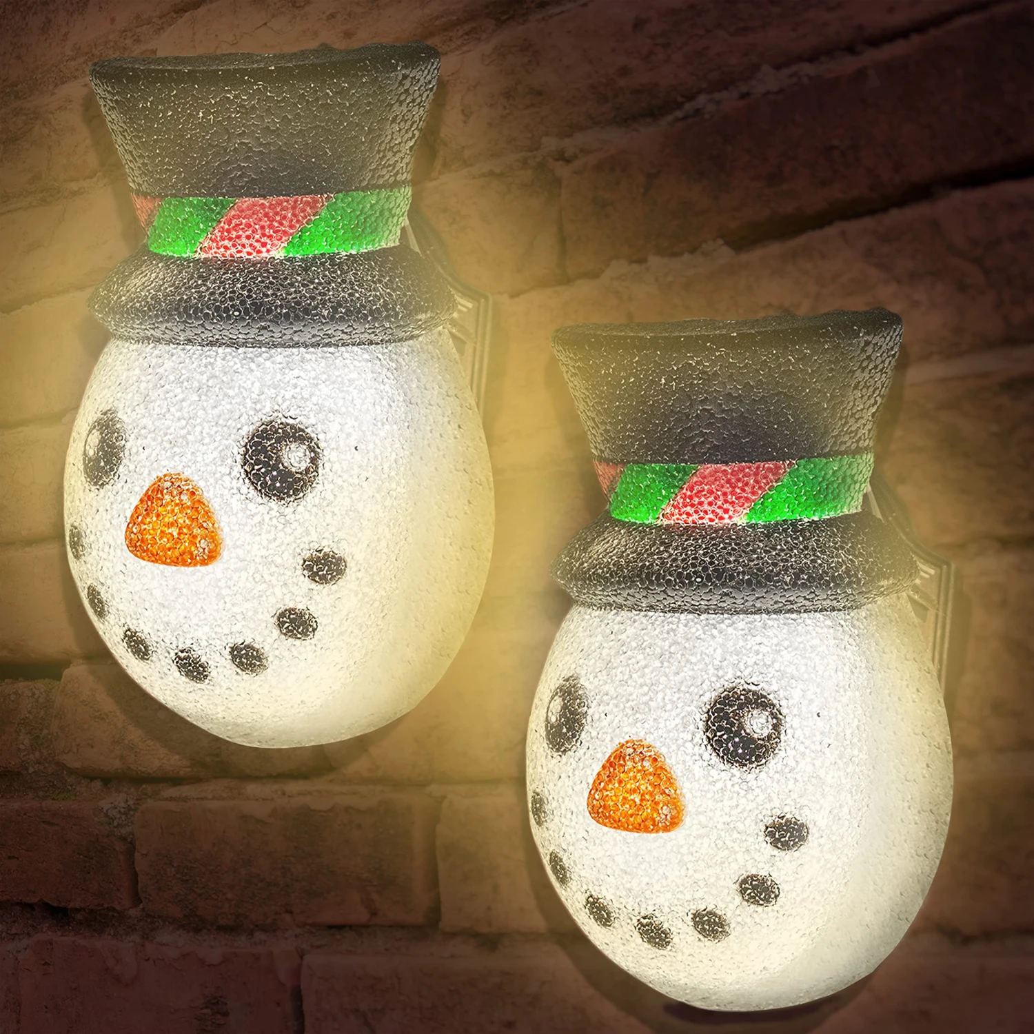 2 Pcs Christmas Cute Snowman Porch Light Cover 3 2 Pcs Christmas Cute Snowman Porch Light Cover
