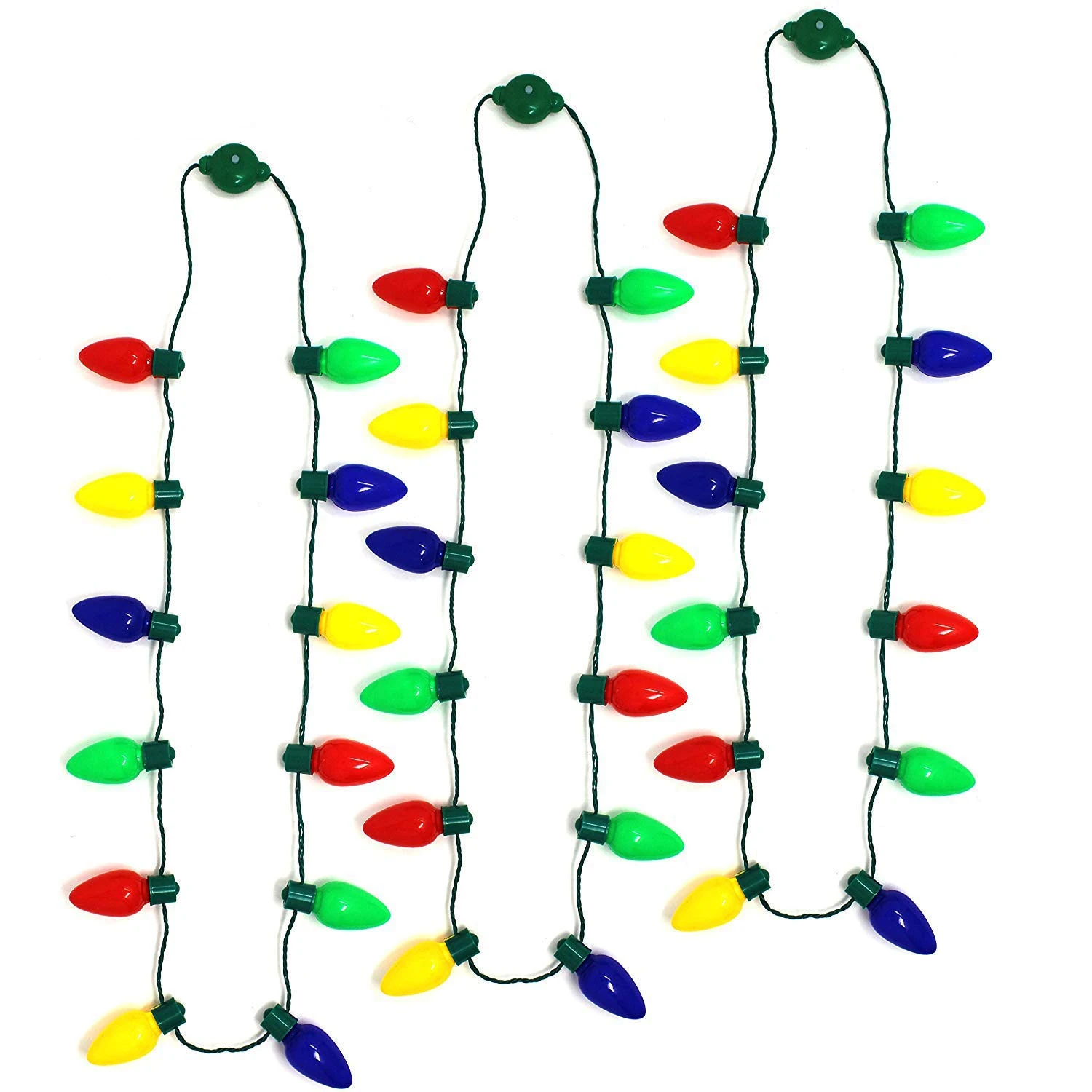 Christmas Sweaters LED Light Up Necklace, 3 Pack 3 Christmas Sweaters LED Light Up Necklace, 3 Pack