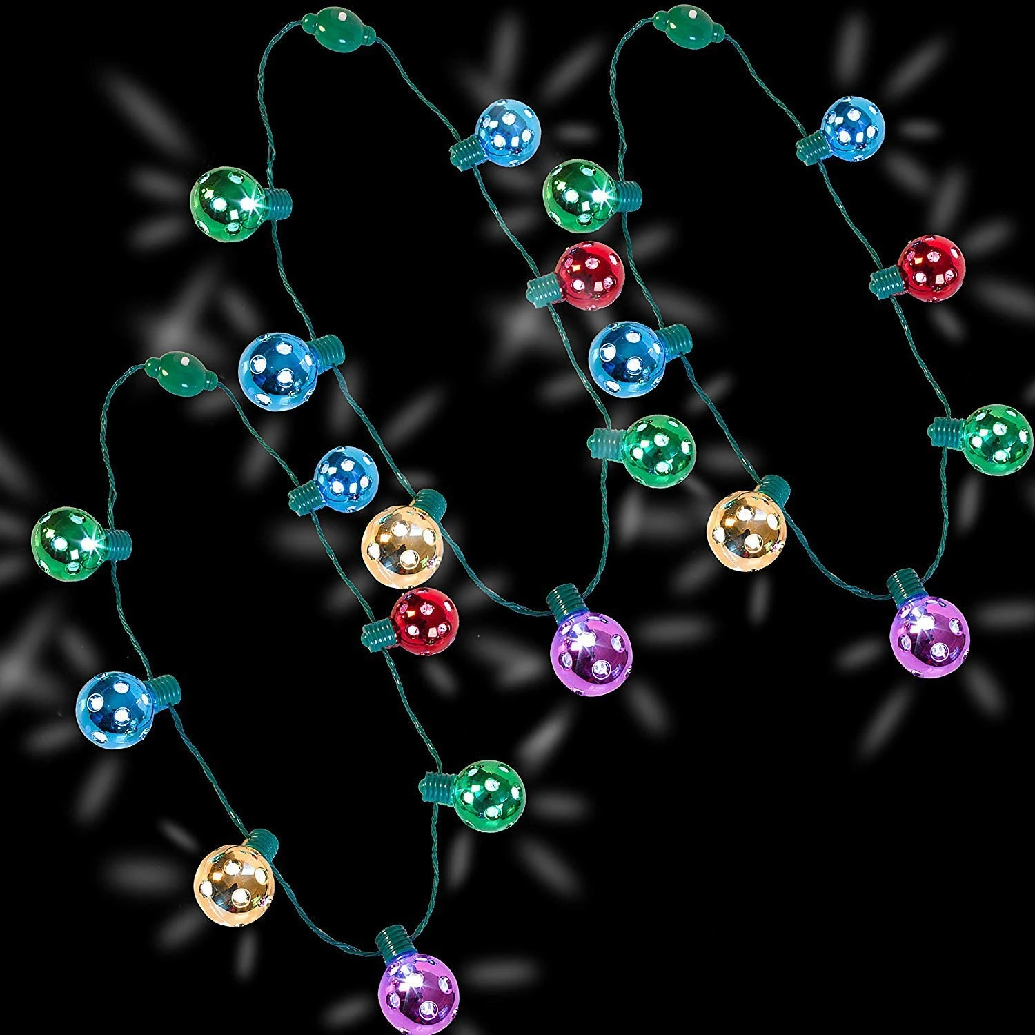 Christmas Led Disco Necklace, 3 Pack 3 Christmas Led Disco Necklace, 3 Pack