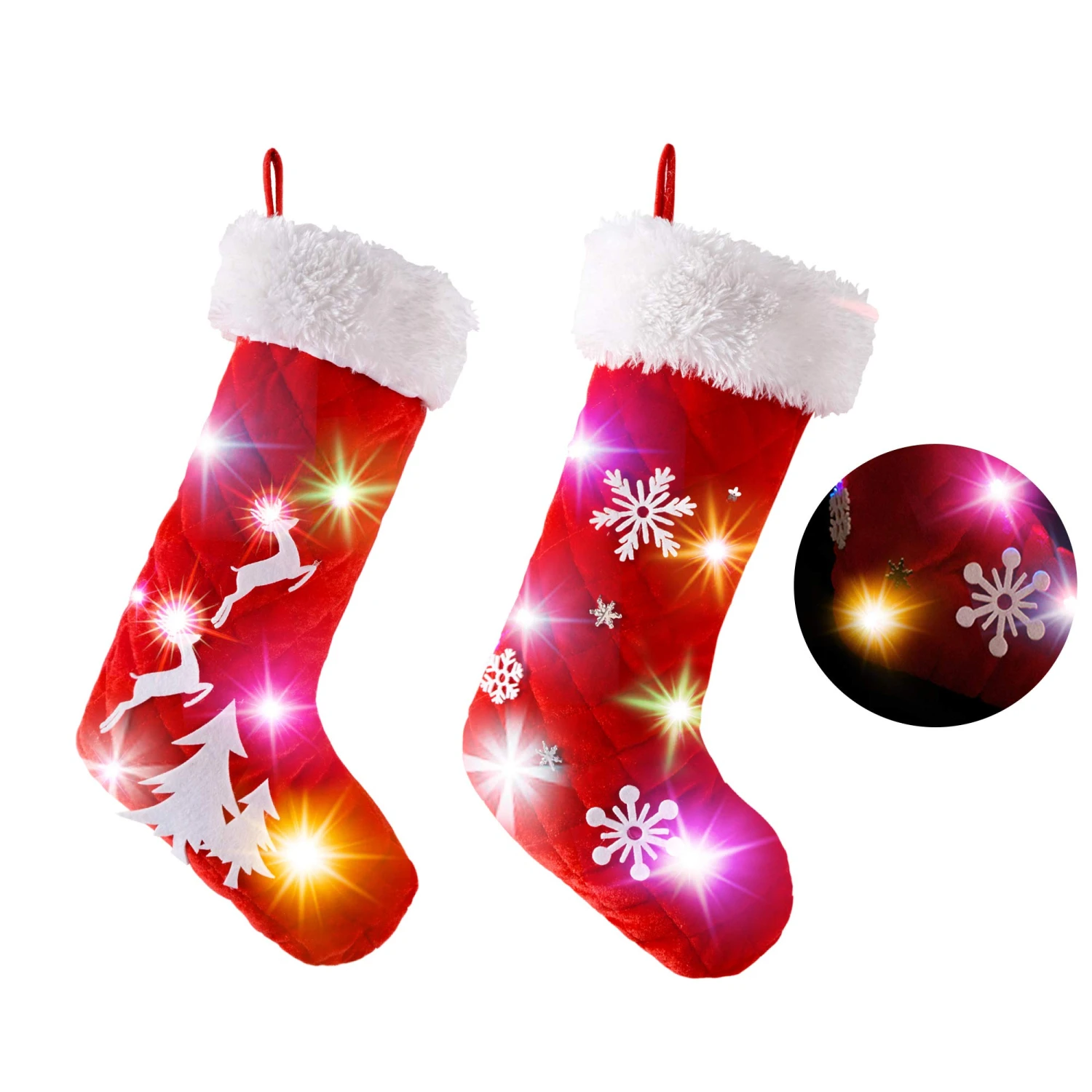 Light Up Christmas Stockings 3 Light Up Christmas Stockings