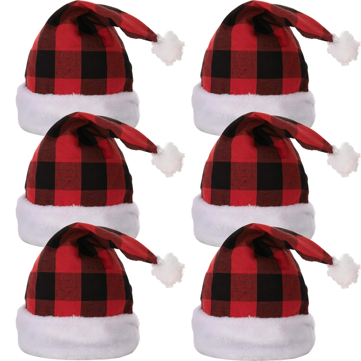 Plaid Christmas Hats, 6 Pack 9 Plaid Christmas Hats, 6 Pack - Image 7