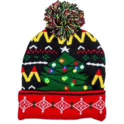 Christmas Light Up Knitted Beanie Cap