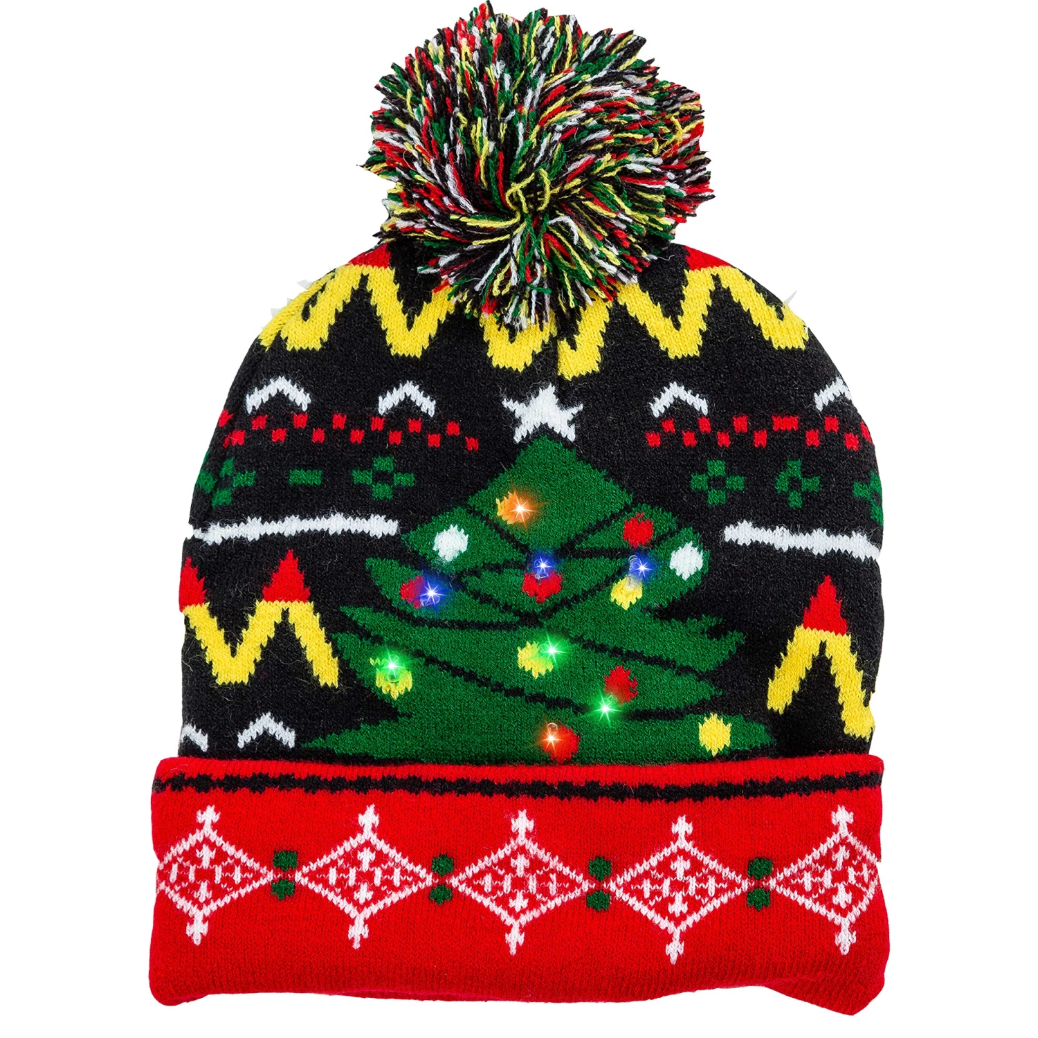Christmas Light Up Knitted Beanie Cap 3 Christmas Light Up Knitted Beanie Cap