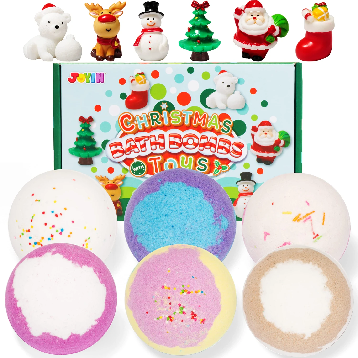 Christmas Bath Bombs With Toys 3 Christmas Bath Bombs With Toys