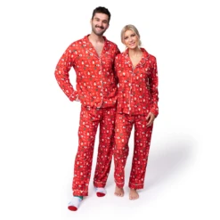 Family Christmas Red Suit Pajamas Men