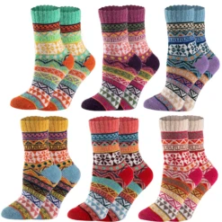 6 Piece Christmas Wool Socks