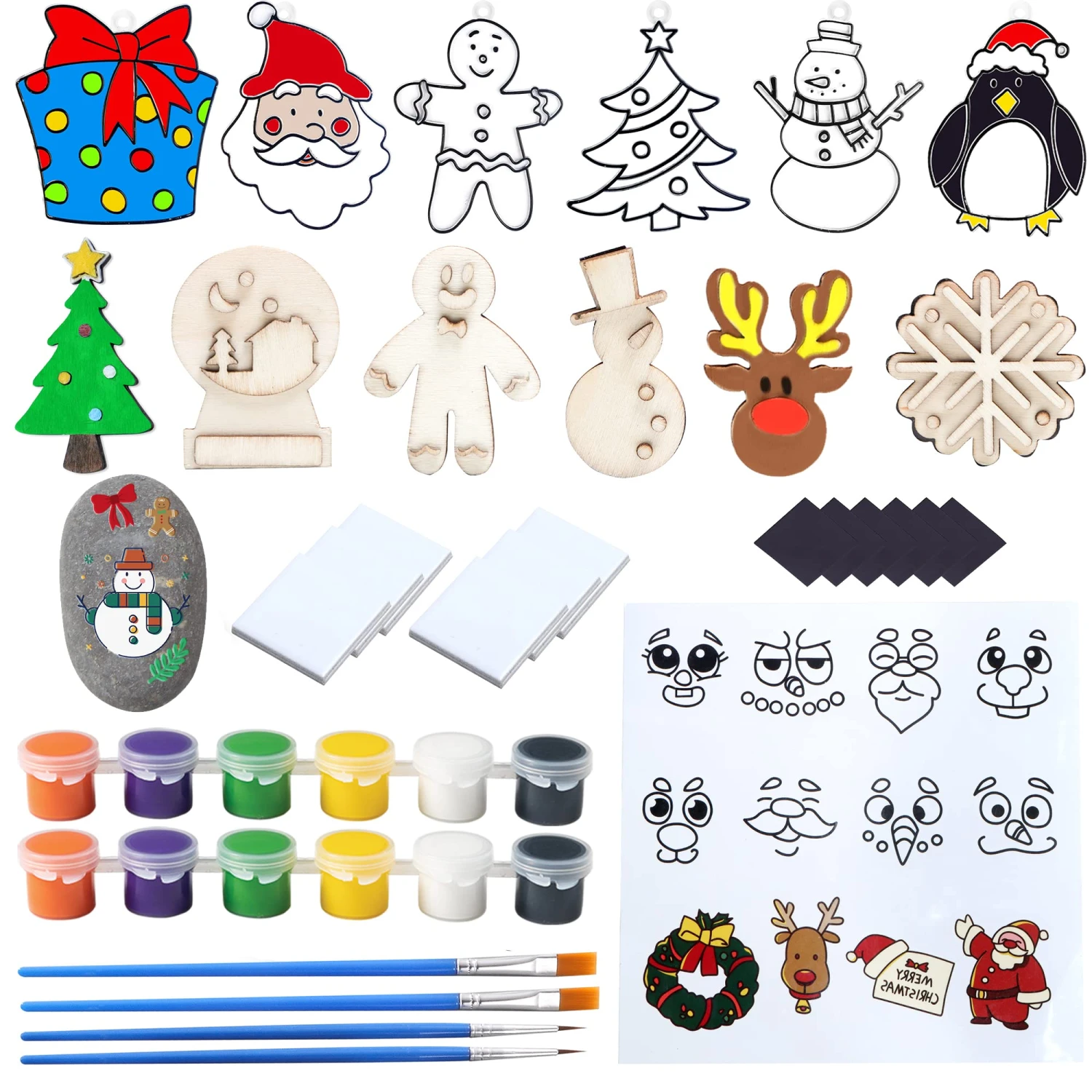 Christmas Theme Craft Kit, 51 Pcs 3 Christmas Theme Craft Kit, 51 Pcs