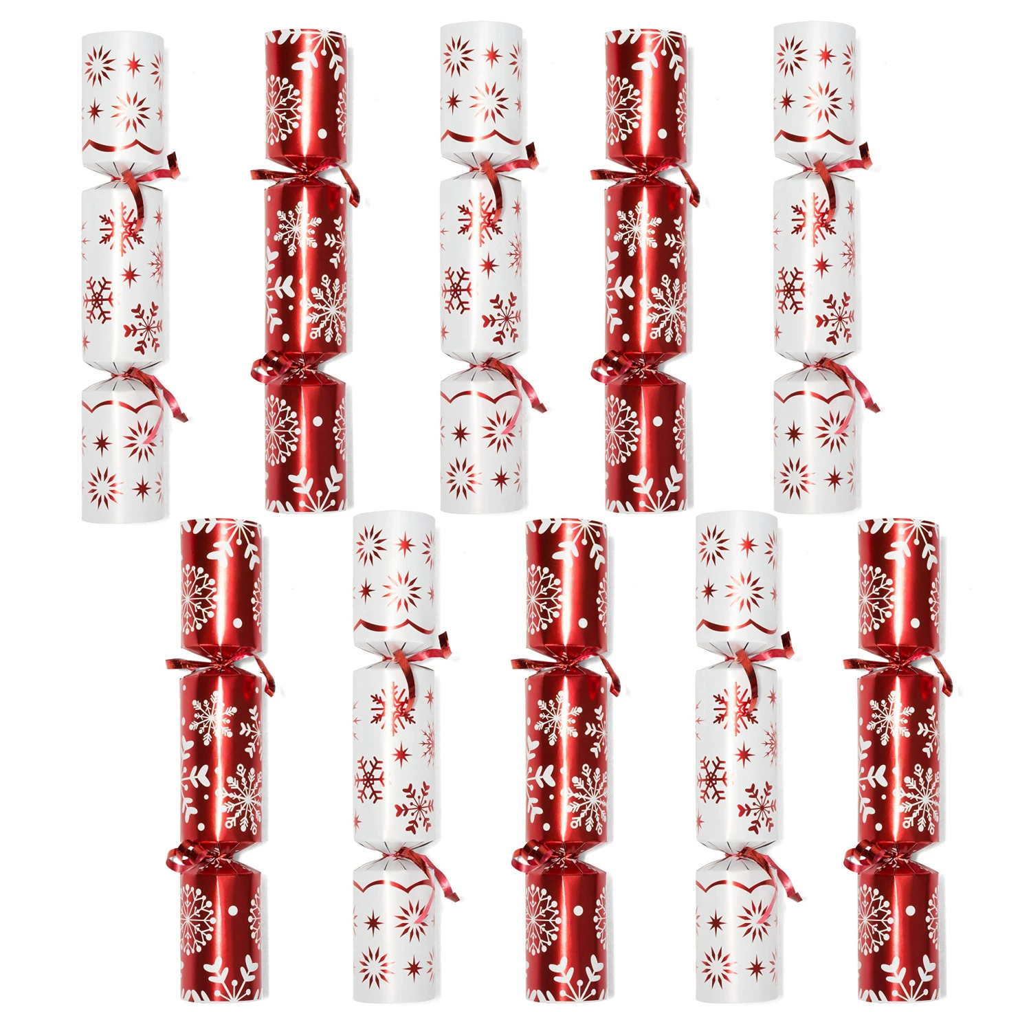 10in Christmas No Snap Party Favor (Red & White) 3 10in Christmas No Snap Party Favor (Red & White)