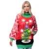 Adult Christmas Tree Long Ugly Sweater With Light Bulbs -Xmas Supplies Shop image 1 d7437c38 07f2 4fb0 aa60 d91a28c04ed3