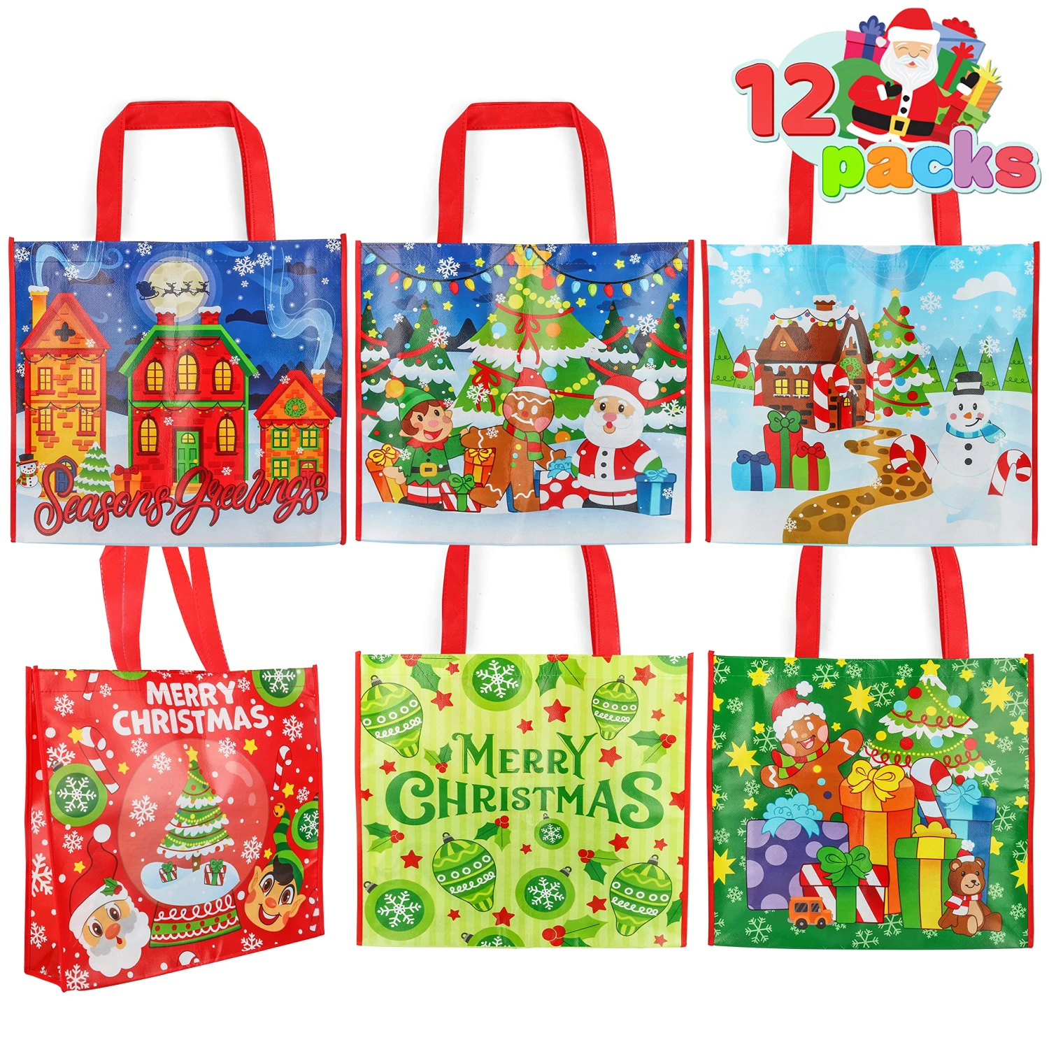Christmas Goodie Bags, 12 Pcs 4 Christmas Goodie Bags, 12 Pcs - Image 2